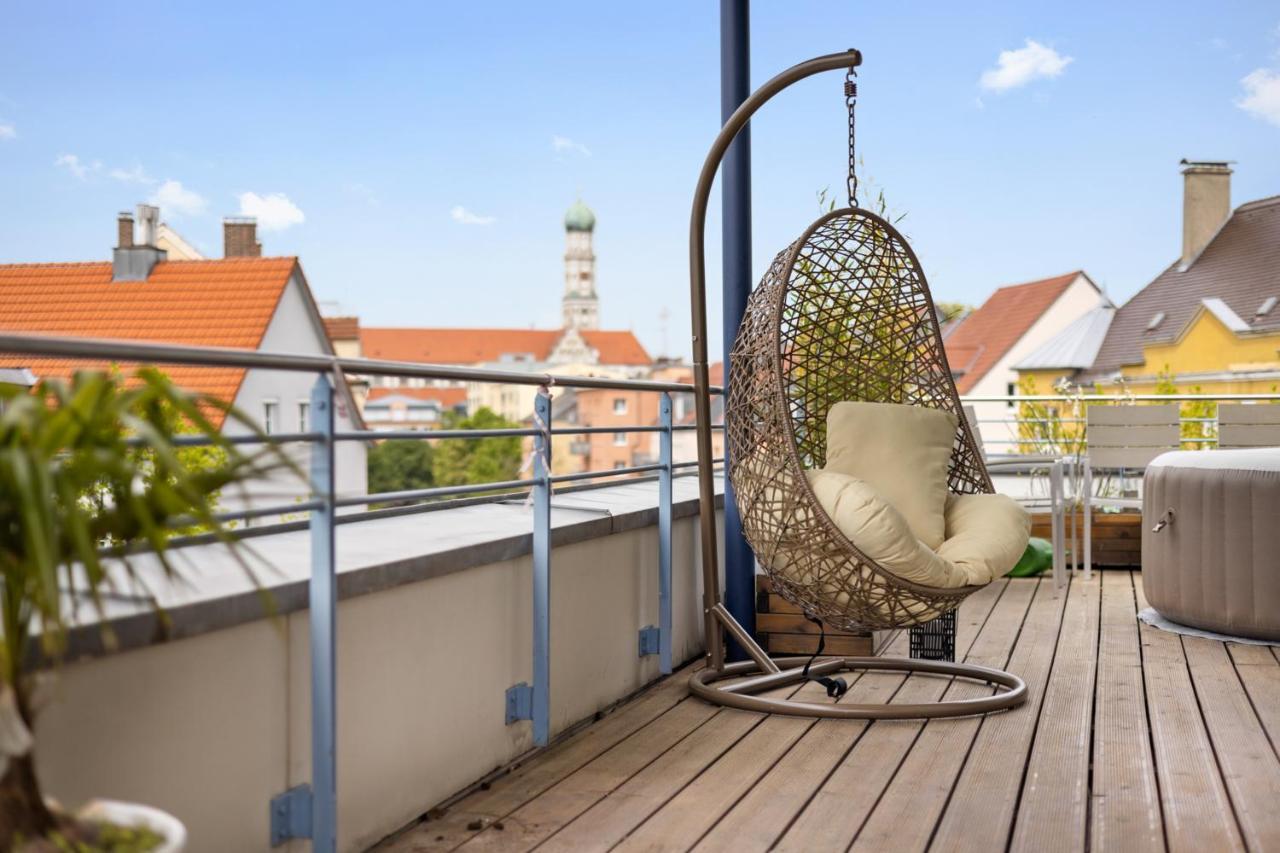 Arbio I Premium Penthouse Apartment Augsburg Exteriör bild