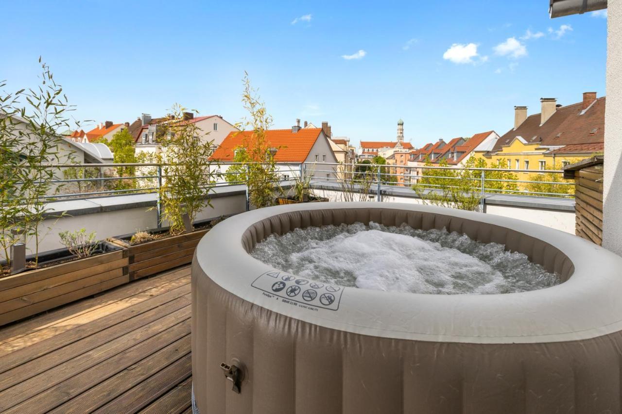 Arbio I Premium Penthouse Apartment Augsburg Exteriör bild