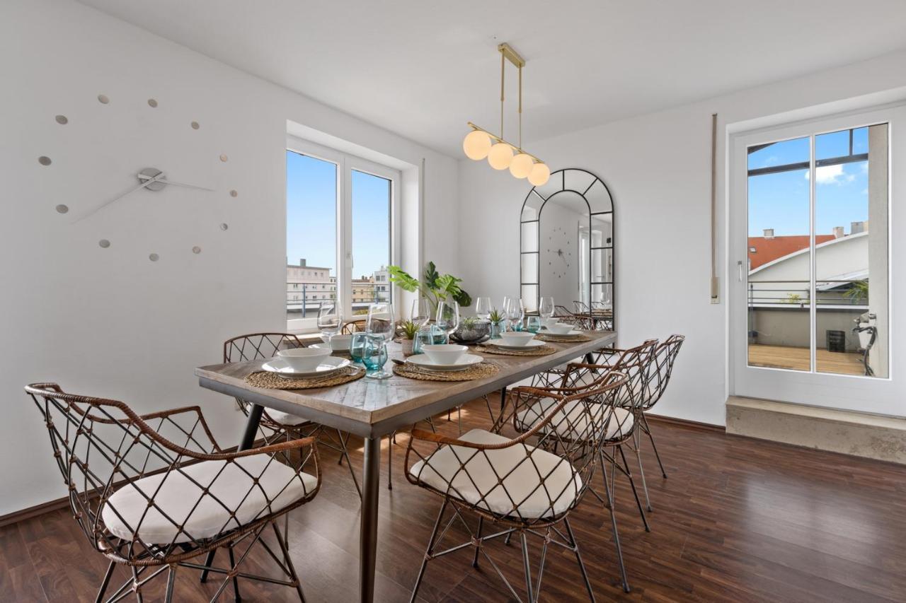 Arbio I Premium Penthouse Apartment Augsburg Exteriör bild